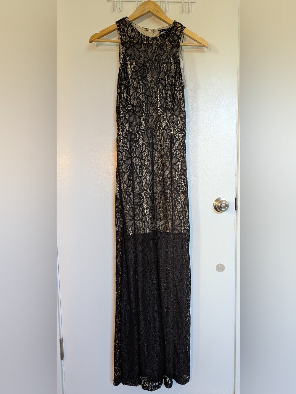 Black Lace Midi Dress - Elegant Sheer Overlay